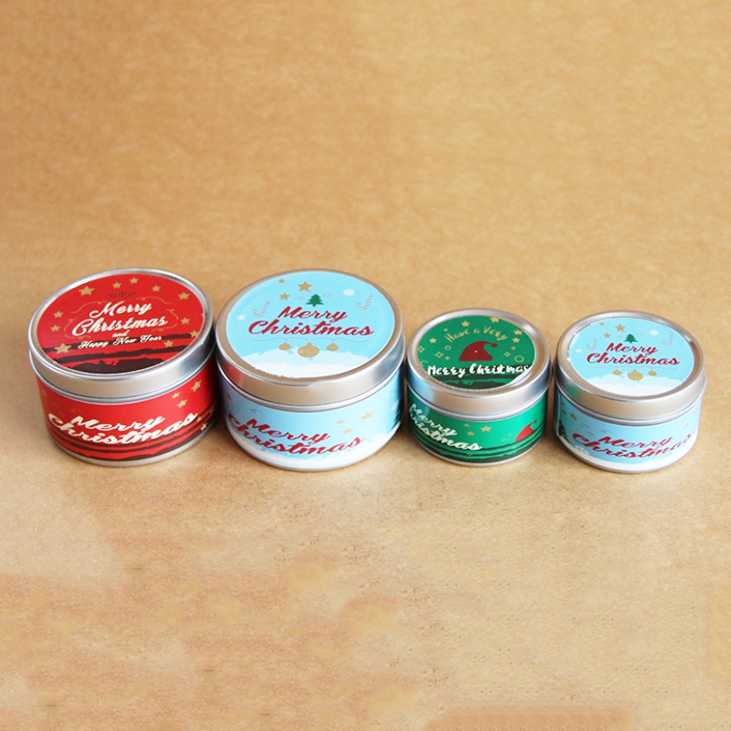 Wholesale brand custom Christmas scented soy tins candles China suppliers